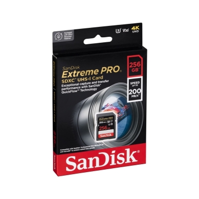 Sandisk SD 256GB Extreme Pro 200 MB/S